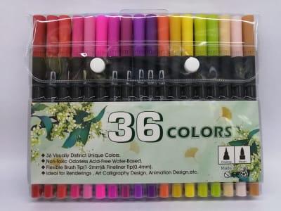 SET LAPIZ DOBLE PUNTA PINCEL Y ULTRAFINO ESTUCHE 36COL. ALE-20SEP43