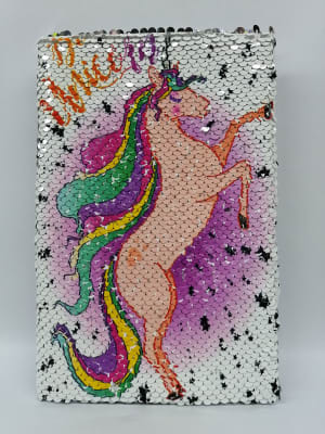 LIBRETA C/LENTEJUELA UNICORNIO ALE-20SEP552