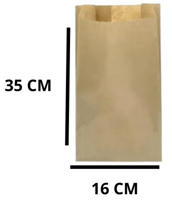 SACO KRAFT 16X35 CM 500 UNIDADES