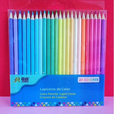 LAPIZ COLOR LARGO PASTEL 24 UNIDADES
