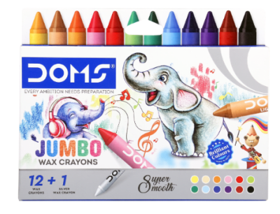 Lapiz de cera jumbo DOMS 12colores
