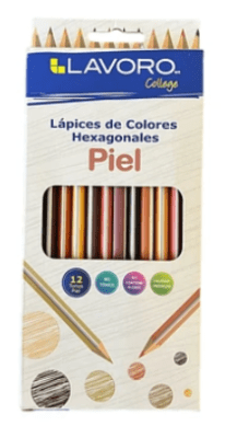 LAPICES DE COLORES PIEL LAVORO 12 COLORES  120548
