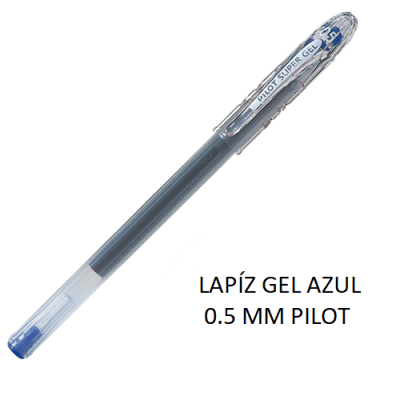 LAPIZ SUPER GEL 0.5 MM AZUL PILOT BLSG5L