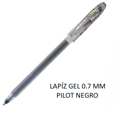 LAPÍZ SUPER GEL 0.7 MM NEGRO