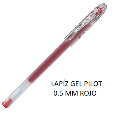 LAPÍZ SUPER GEL PILOT 0.5 MM ROJO