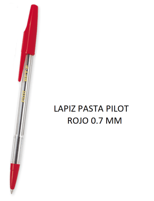 LAPÍZ PASTA BEPETE PILOT 0.7 ROJO