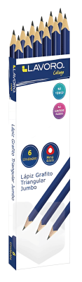 LAPIZ GRAFITO TRIANGULAR JUMBO LAVORO