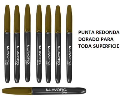 MARCADOR PERMANENTE LAVORO DORADO PUNTA REDONDA1