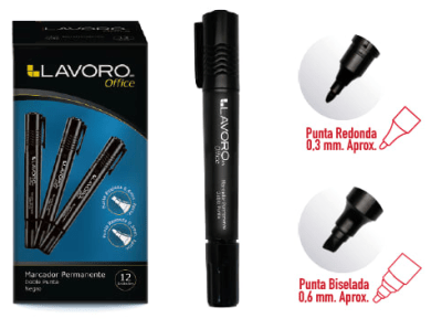 Plumon Permanente Lavoro Doble Punta