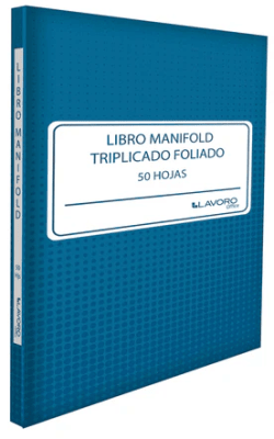 LIBRO MANIFOLD TRIPLICADO FOLIADO LAVORO