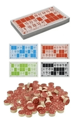 LOTERIA FICHA DE MADERA