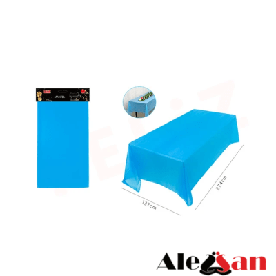 mantel plastico celeste 137x274 cm