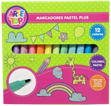 Marcadores ARTE TOP pastel 12 unidades1