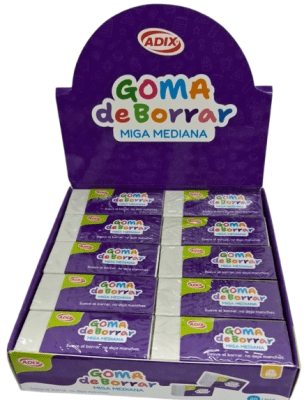 GOMAS DE BORRAR MIGA MEDIANA DE 20 UNIDADES ADIX