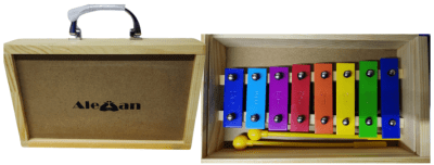 Metalofono 8 notas en caja madera1