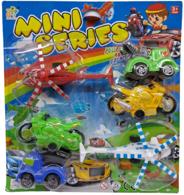 SET DE AUTOS, HELICÓPTERO Y MOTOS
