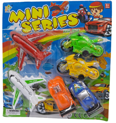 SET DE AUTOS, AVIÓN Y MOTOS