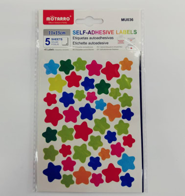 ETIQUETAS ADHESIVAS ESTRELLAS MU036