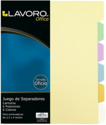 SEPARADOR LAVORO OFICIO 6 DIVISIONES