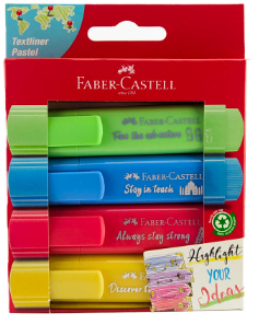 DESTACADOR PASTEL FABER-CASTELL 4UNI1