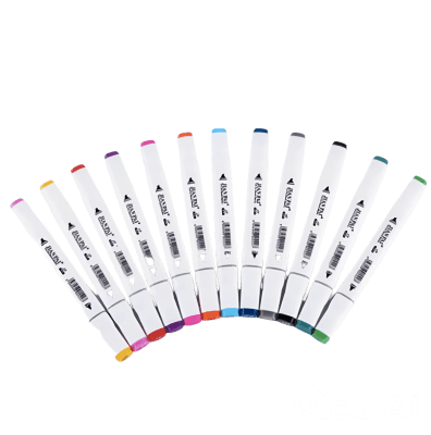PLUMON DOBLE PUNTA 12 COLORES
