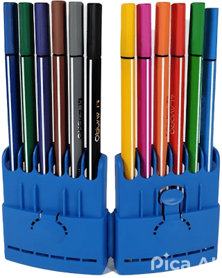 MARCADORES TRIANGULARES LAVORO 12 COLORES