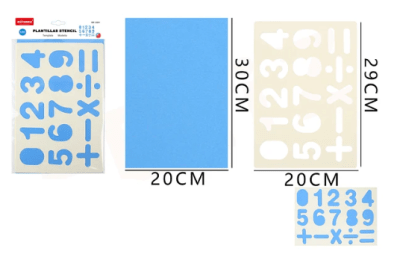 plantilla stencil numeros DF028-61
