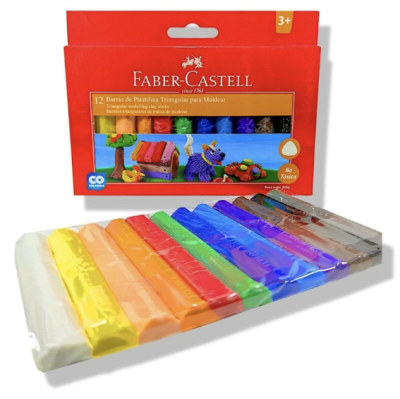 Plasticina faber-castell 12col PLJ-12