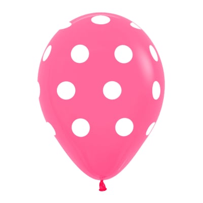 SET GLOBO LUNARES ROSADO N°12 12UNI 435687
