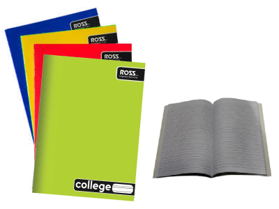CUADERNO COLLEGE ROSS CALIGRAFIA HORIZONTAL 80 HOJAS