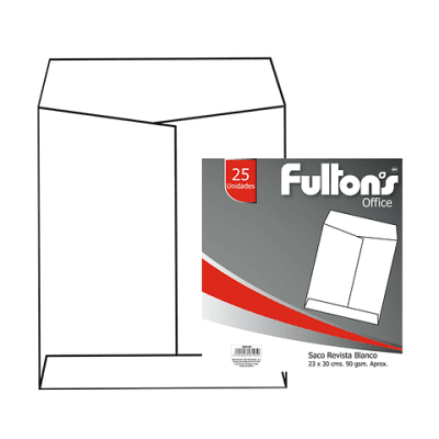 SOBRE PARA CARTA SACO REVISTA 25 UNIDADES