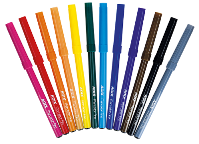 Marcadores ADIX fino 12 Unidades