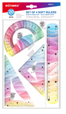 Regla suave Motarro 20cm 4pcs MI083-4
