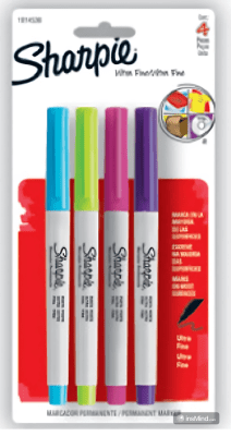 PLUMON SHARPIE FINE 4 COLORES