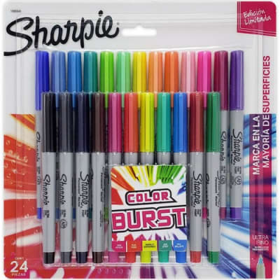 SHARPIE EXTRA FINO 24UNI COLOR BURST 1995646