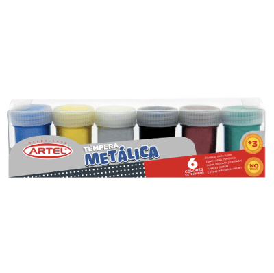 Tempera Artel metalica  6 colores