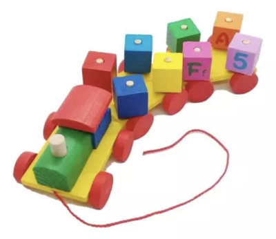 TREN DIDACTICO DE MADERA GIRATORIO MEDIANO