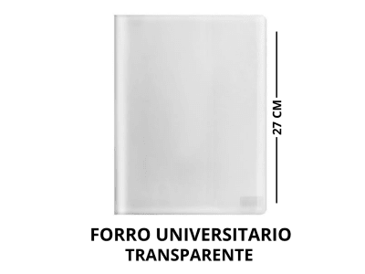 FORRO CUADERNOS UNIVERSITARIO TRANSPARENTE
