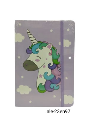 libreta c/elastico unicornio 14.5x21cm1