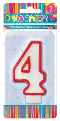 VELA CUMPLEAÑOS BIG PARTY N°4