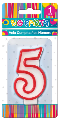 VELA CUMPLEAÑOS BIG PARTY N°5