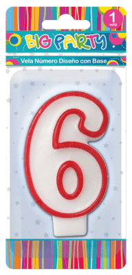 VELA CUMPLEAÑOS BIG PARTY N°6