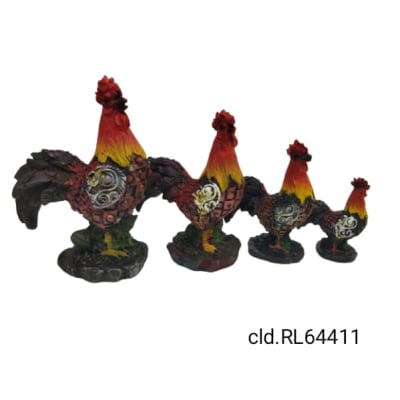 GALLO POLYRESINA SET 4 PCS RL64411