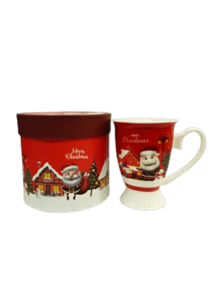 Tazon navideño caja redonda