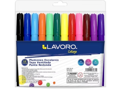 PLUMON ESCOLAR JUMBO LAVORO 12COL 501559