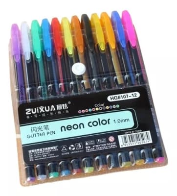 LAPÍZ GEL NEON 12 COLORES