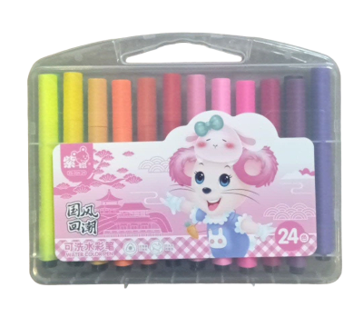 PLUMONES JUMBO TRIANGULAR 24 COLORES