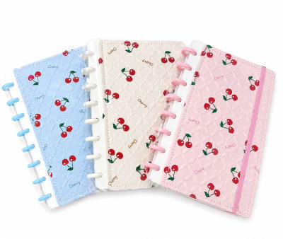 libreta lineal cereza con elastico EE25-1999