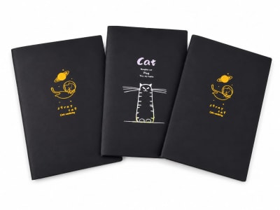 libreta negra gato espacial 144X210MM -1862 EE25-1513