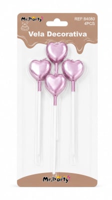 velas de cumpleaños largas metalizadas  14cm 840801